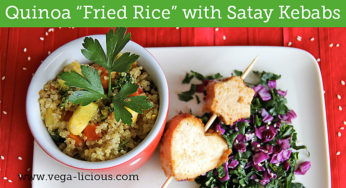 Quinoa “Fried Rice” with Satay Kebabs Recipe