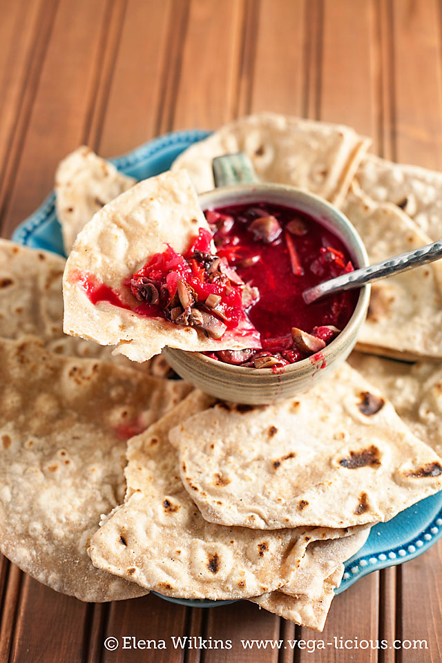 Homemade Whole Wheat Tortilla is a healthy, unleavened option that takes only minutes to make. Enjoy with soups, dipping or for waist slimming veggie wraps.